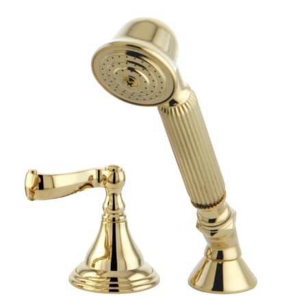 A large image of the Kingston Brass KSK536.FLTR Polished Brass