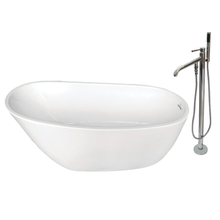 A large image of the Kingston Brass KTRS592928A White / Polished Chrome