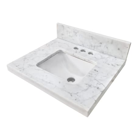A large image of the Kingston Brass KVPB1917M34SQ Carrara White