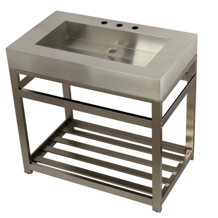 A large image of the Kingston Brass KVSP3722A Brushed Stainless Steel / Brushed Nickel