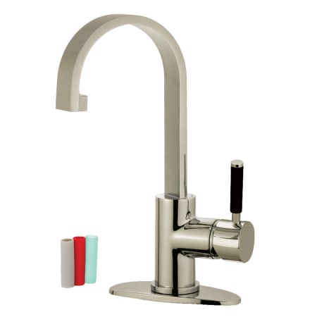 A large image of the Kingston Brass LS821.DKL Brushed Nickel