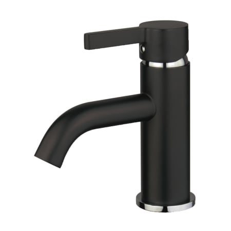 A large image of the Kingston Brass LS822.CTL Matte Black / Polished Chrome