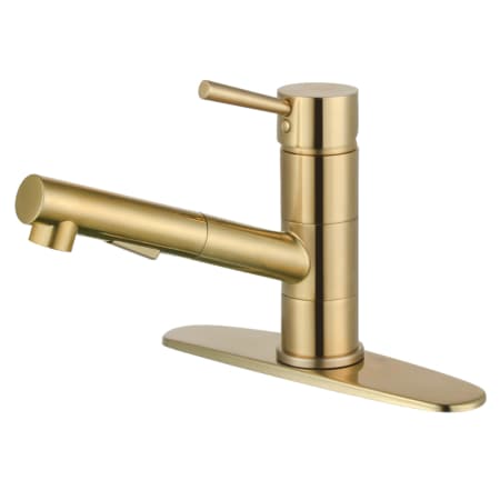 A large image of the Kingston Brass LS840.DL Brushed Brass