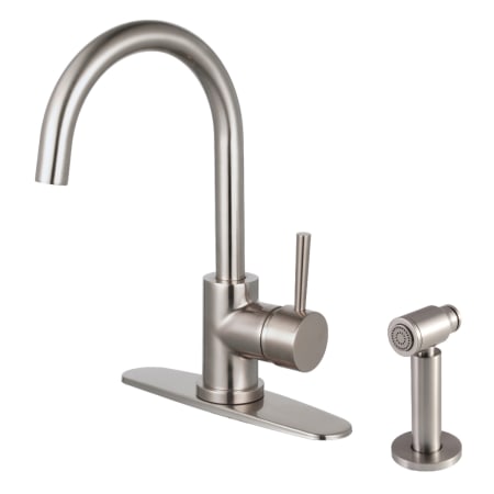 A large image of the Kingston Brass LS857.DLBS Brushed Nickel