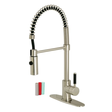 A large image of the Kingston Brass LS877.DKL Brushed Nickel