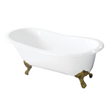 A large image of the Kingston Brass VCT7D5431B White / Polished Brass
