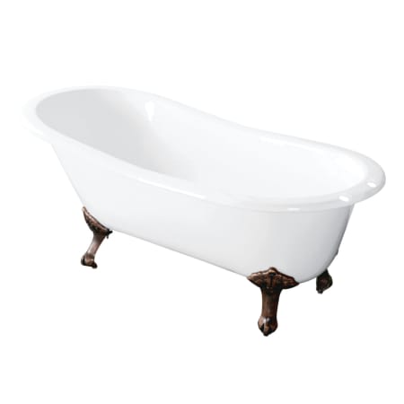 A large image of the Kingston Brass VCT7D5431B White / Naples Bronze