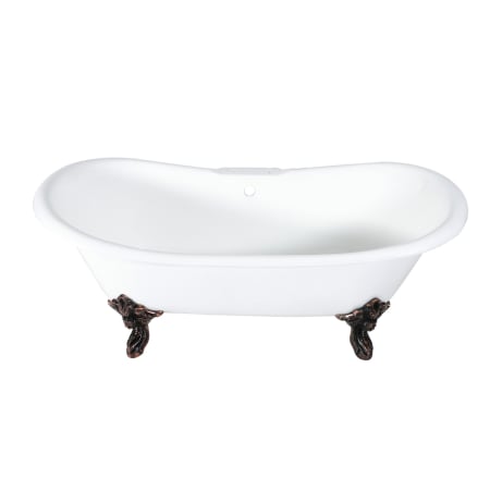 A large image of the Kingston Brass VCT7DS7231NL White / Oil Rubbed Bronze