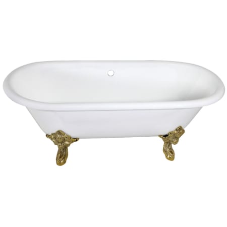 A large image of the Kingston Brass VCTDE7232NL White / Polished Brass