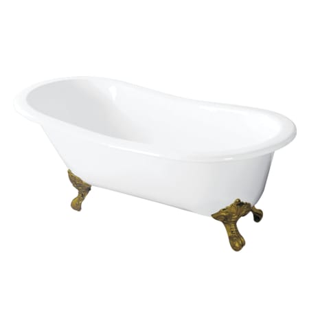 A large image of the Kingston Brass VCTND5431B White / Polished Brass