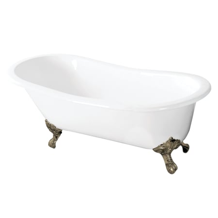 A large image of the Kingston Brass VCTND5731B White / Brushed Nickel
