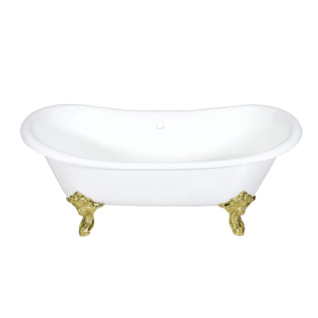 A large image of the Kingston Brass VCTNDS7231NL White / Polished Brass