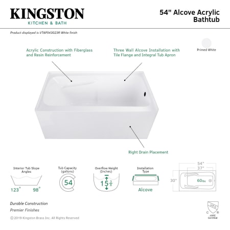 A large image of the Kingston Brass VTAP543023R Alternate Image