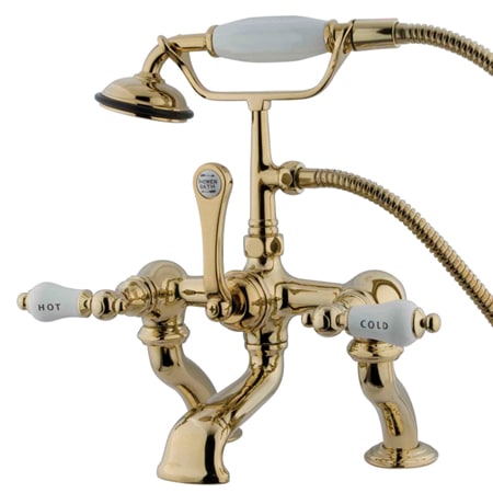 A large image of the Kingston Brass CC413T Polished Brass