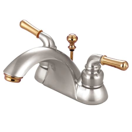 A large image of the Kingston Brass KB262 Brushed Nickel / Polished Brass