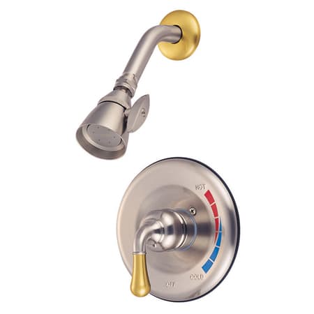 A large image of the Kingston Brass KB63.SO Satin Nickel / Polished Brass