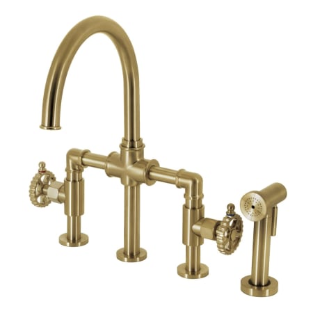 A large image of the Kingston Brass KS233.CG Brushed Brass