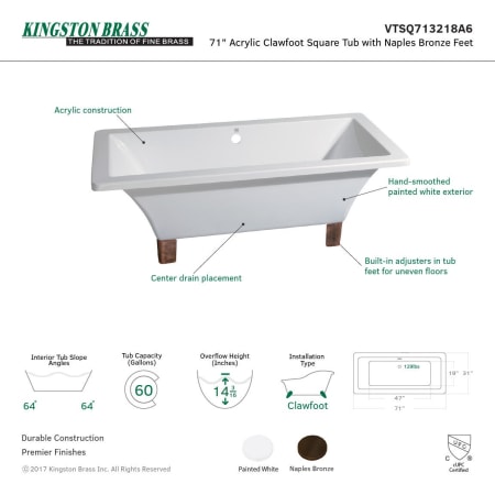 A large image of the Kingston Brass VTSQ713218A Gallery
