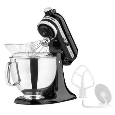 A large image of the KitchenAid KSM150PS Onyx Black