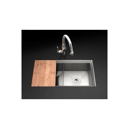 A large image of the Kohler K-3159-H Stainless Steel