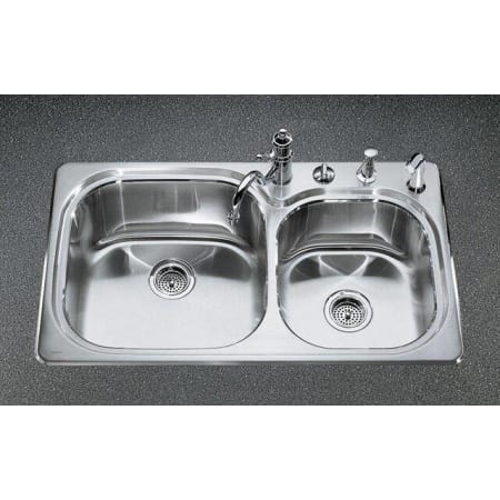 A large image of the Kohler K-3232-4 Stainless Steel