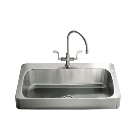 A large image of the Kohler K-3084-1 Stainless Steel