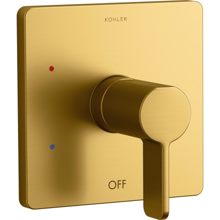 A large image of the Kohler K-TS23501-4 Vibrant Brushed Moderne Brass