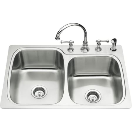 A large image of the Kohler K-3372-4 Stainless Steel