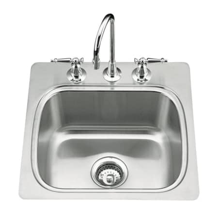 A large image of the Kohler K-3382-3 Stainless Steel