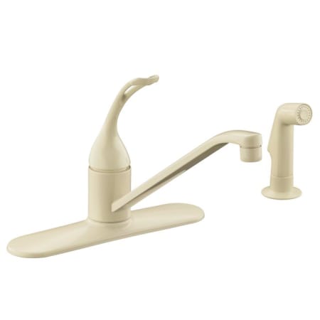 Kohler K-15172-TL-96 Biscuit Single Handle Kitchen Faucet with Side