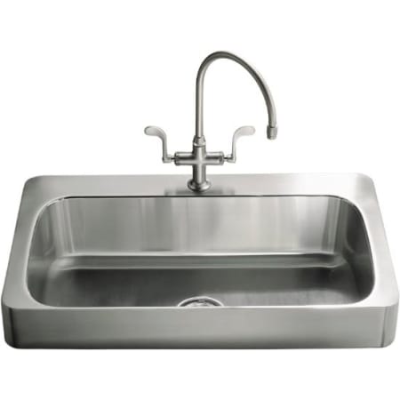 A large image of the Kohler K-3084-3 Stainless Steel