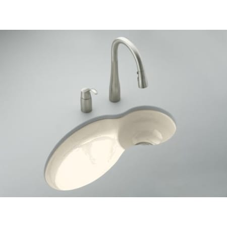 A large image of the Kohler K-6494 Almond