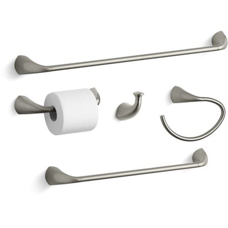 A large image of the Kohler Alteo Best Accessory Pack Vibrant Brushed Nickel