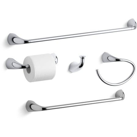 A large image of the Kohler Alteo Best Accessory Pack Polished Chrome