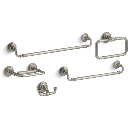 A large image of the Kohler Artifacts Best Accessory Pack Vibrant Brushed Nickel