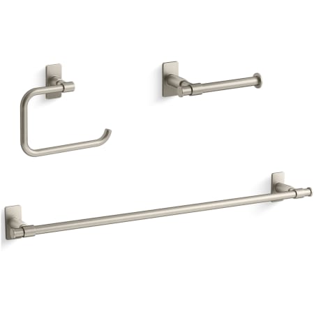 A large image of the Kohler Castia by Studio McGee Accessory Pack 1 Vibrant Brushed Nickel