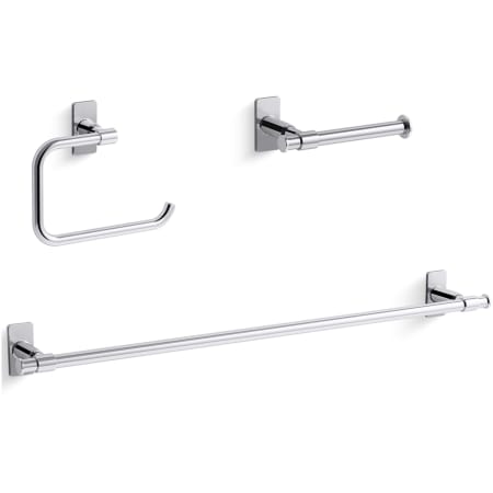 A large image of the Kohler Castia by Studio McGee Accessory Pack 1 Polished Chrome