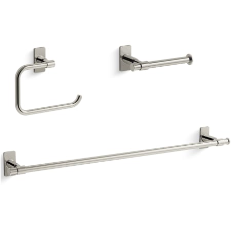 A large image of the Kohler Castia by Studio McGee Accessory Pack 1 Vibrant Polished Nickel