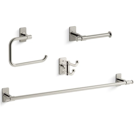A large image of the Kohler Castia by Studio McGee Accessory Pack 2 Vibrant Polished Nickel