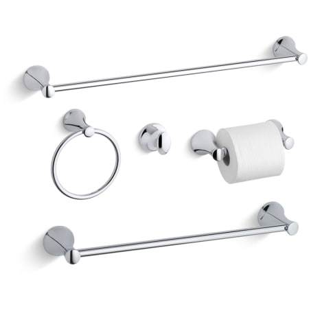 A large image of the Kohler Coralais Best Accessory Pack Polished Chrome
