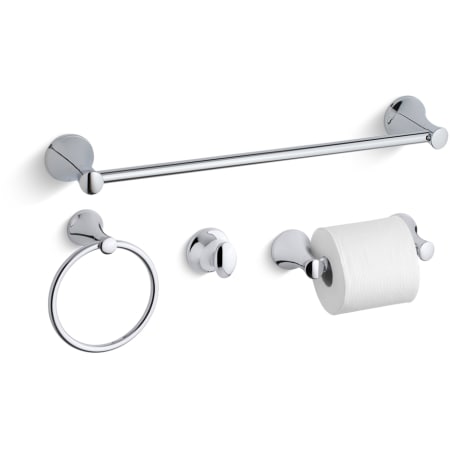 A large image of the Kohler Coralais Better Accessory Pack 2 Polished Chrome