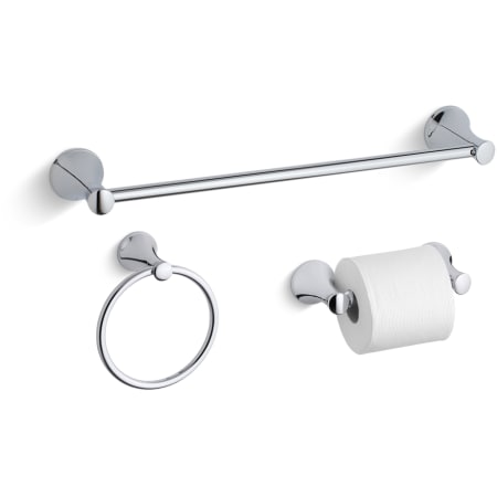 A large image of the Kohler Coralais Good Accessory Pack 2 Polished Chrome