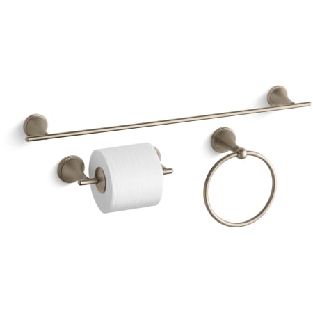 A large image of the Kohler Finial Good Accessory Pack Brushed Bronze