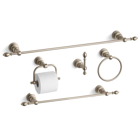 A large image of the Kohler IV Georges Brass Best Accessory Pack Brushed Bronze