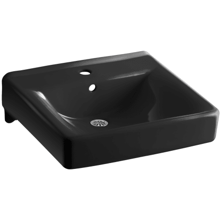 Kohler K-2084-7 Black Soho 18" Wall Mounted Bathroom Sink with 1 Hole ...