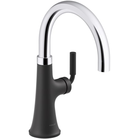 A large image of the Kohler K-23767 Polished Chrome Matte Black