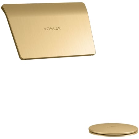 A large image of the Kohler K-23857 Vibrant Brushed Moderne Brass