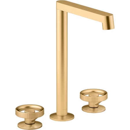 A large image of the Kohler K-23887 Vibrant Brushed Moderne Brass