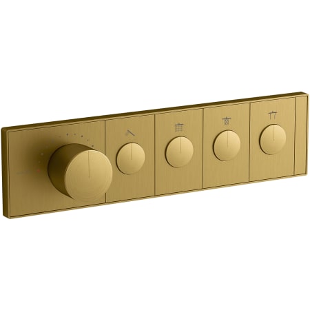 A large image of the Kohler K-26348-9 Vibrant Brushed Moderne Brass