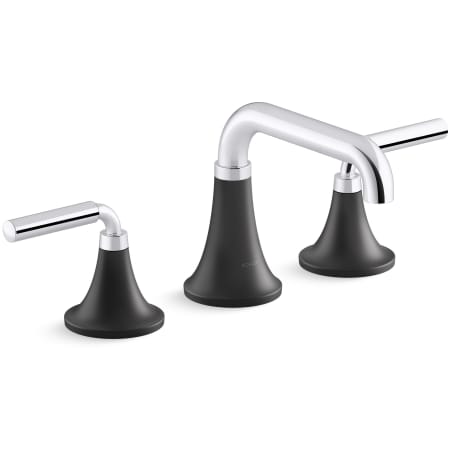 A large image of the Kohler K-27416-4K Polished Chrome Matte Black